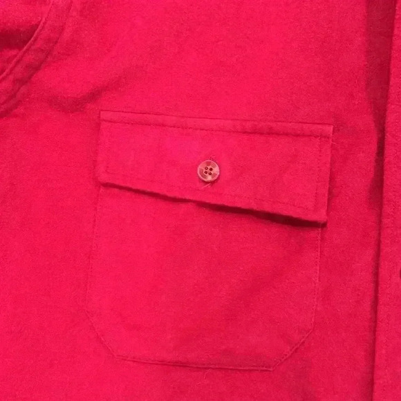 LL‎ Bean vintage Chamois Heavy Weight Flannel Shirt Red button up Men’s XL-TALL - Picture 4 of 14